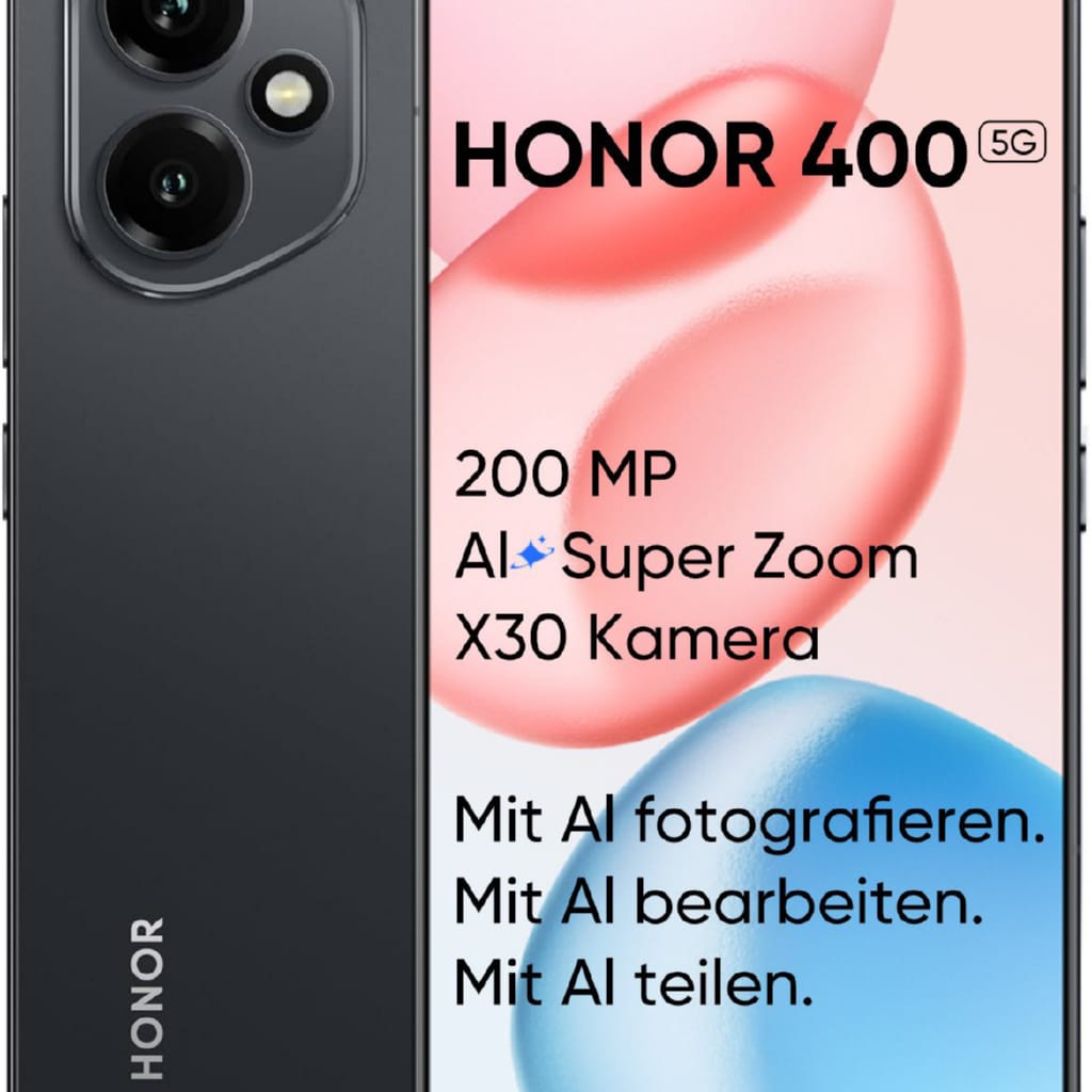 Honor HONOR 400 5G Handy, 256GB/8GB RAM, Dual SIM, NFC, Snapdragon 7 Gen 3 Smartphone (16,64 cm/6.55 Zoll, 256 GB Speicherplatz, 200 MP Kamera)