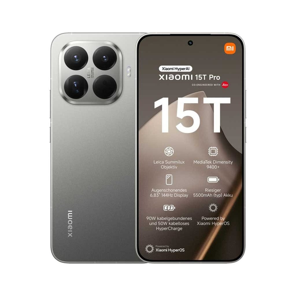 Xiaomi 15T 12/512GB 5G Smartphone Grau EU Smartphone (512 GB Speicherplatz, 5G Netzwerktechnologie)