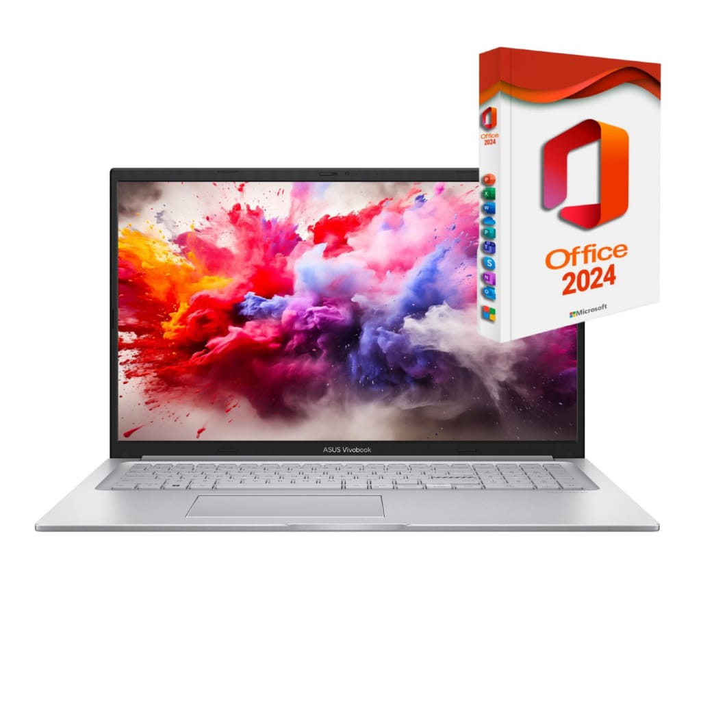 Asus X170, Core i7, beleuchtete Tastatur Business-Notebook (39 cm/17.3 Zoll, Intel Core i7 1355U, Intel Graphic, 8 GB, 256 GB SSD, Windows 11Pro+Office 2024Pro, beleuchtete Tastatur)