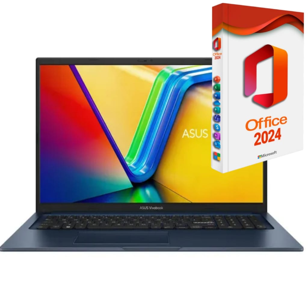 Asus VivoBook X170, Intel Core i5-120U, beleuchtete Tastatur Business-Notebook (44 cm/17.3 Zoll, Intel Core i5 120U, Intel UHD Grafik, 8 GB, 256 GB SSD, Windows 11 Pro, MS Office 2024 Pro Dauerlizenz, beleuchtete Tastatur)
