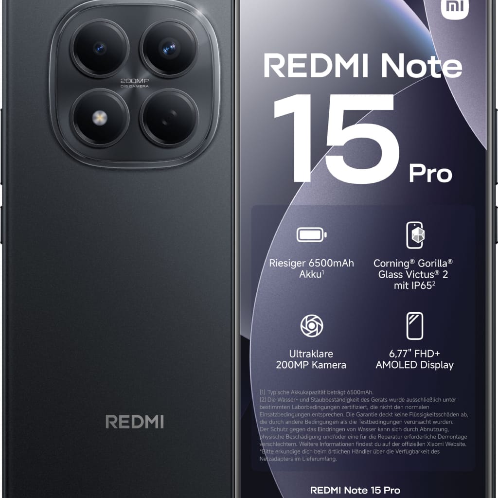 Xiaomi Redmi Note 15 Pro 8+256 Smartphone (17,34 cm/6,83 Zoll, 256 GB Speicherplatz, 200 MP Kamera)