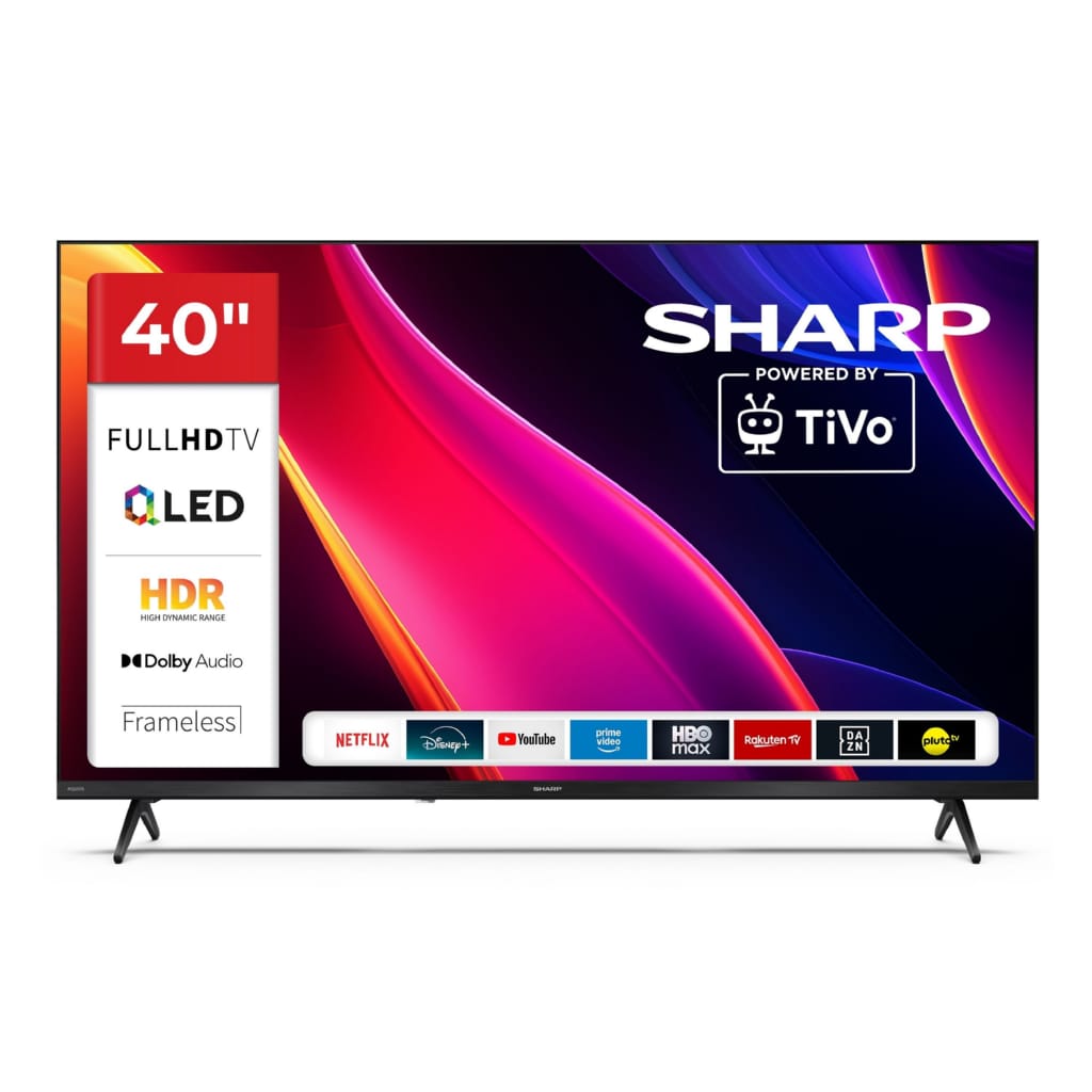 Sharp 40HE3745E QLED-Fernseher (101 cm/40 Zoll, Full HD, Smart TV powered by TiVo, Smart TV powered by TiVo, HDR, Triple-Tuner)