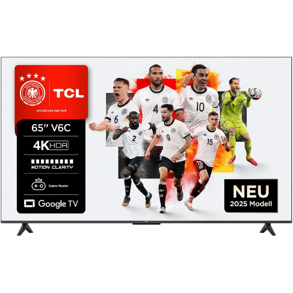 TCL 65V6CX1 LED-Fernseher (164 cm/65 Zoll, 4K Ultra HD, Google TV, Smart-TV, 4K HDR, Multi-HDR, Dolby Vision, Game Master, Smart TV, Apple TV)