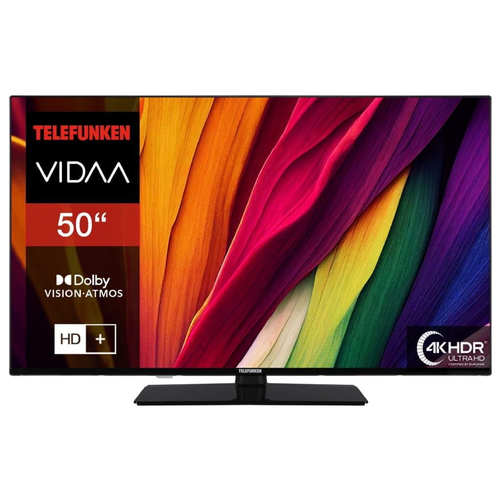 Telefunken XU50VP750M LCD-LED Fernseher (126 cm/50 Zoll, 4K Ultra HD, VIDAA Smart TV, VIDAA Smart TV, HDR Dolby Vision, Triple-Tuner, 6 Monate HD)