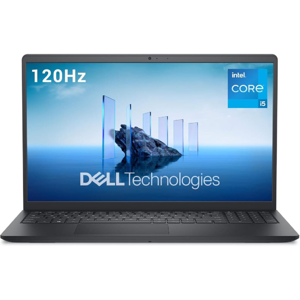 Dell Dell 15 Laptop Intel i5-1334U, 120Hz Full-HD, 16GB DDR4 Windows 11 Notebook (39,6 cm/15.6 Zoll, Intel Core i5 1334U, Intel UHD Graphics, 16 GB, 512 GB SSD, 120 Hz-Display, Anti-Glare, SD-Kartenleser, ExpressCharge, ComfortView)