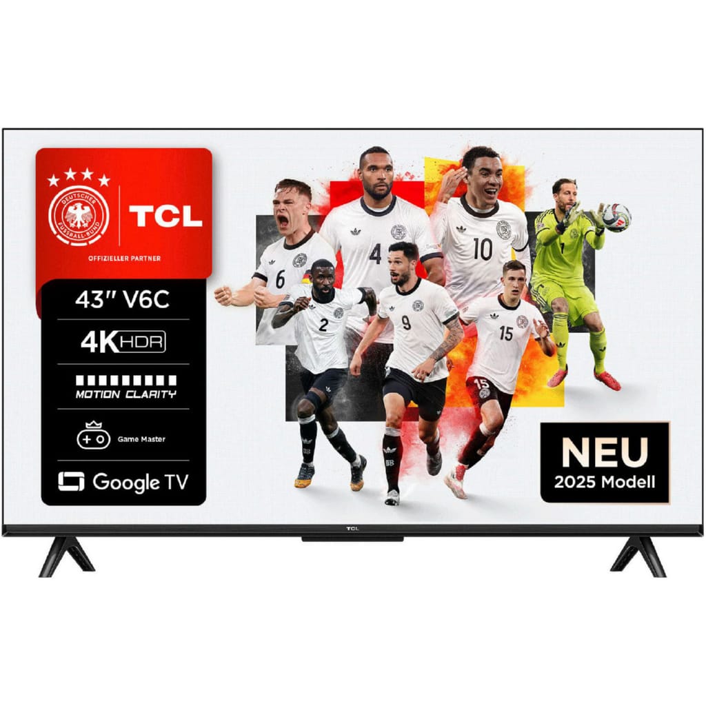 TCL 43V6CX1 LED-Fernseher (109 cm/43 Zoll, 4K Ultra HD, Google TV, Smart-TV, 4K HDR, Multi-HDR, Dolby Vision, Game Master, Smart TV, Apple TV)