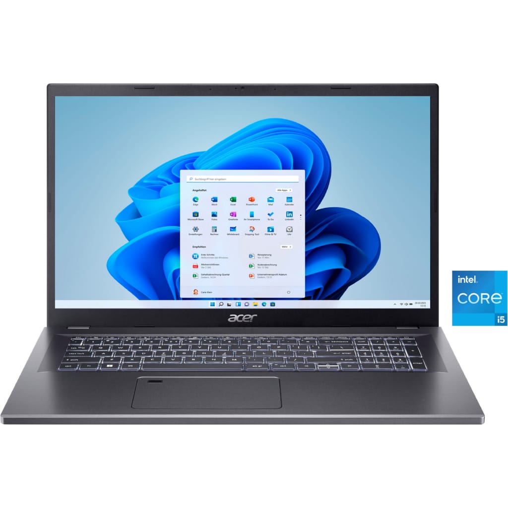 Acer Aspire 17 Notebook (43,94 cm/17,3 Zoll, Intel Core 5 120U, Intel Graphics, 16 GB, 512 GB SSD)