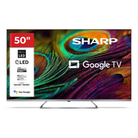 Sharp 50JP7765E QLED-Fernseher (126 cm/50 Zoll, 4K Ultra HD, Google TV, Google TV, Mini-LED, HDR Dolby Vision & Atmos, Sound by Harman Kardon)