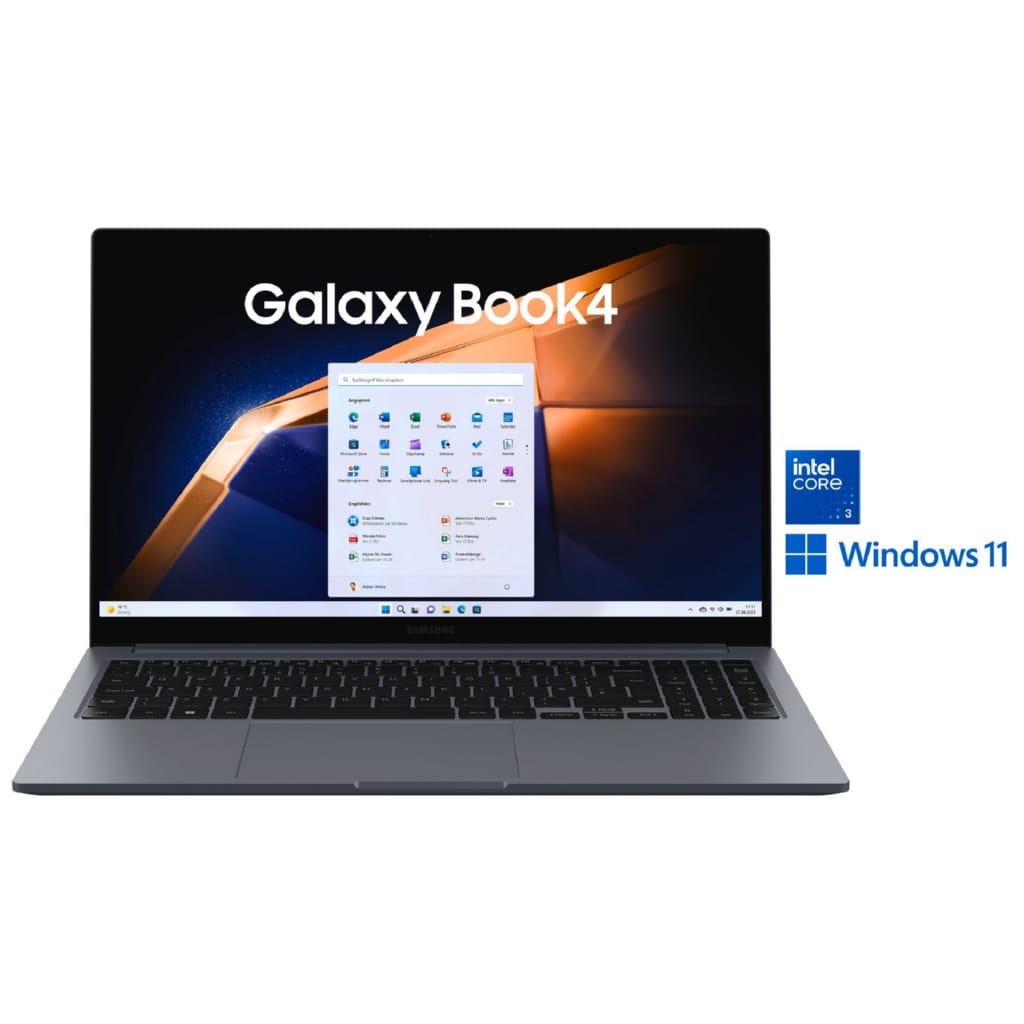 Samsung Galaxy Book4 15,6'' (NP750X) Core i3 8GB 256GB Notebook (39,6 cm/15,6 Zoll, Intel Core i3, Intel Graphics, 8 GB, 256 GB SSD)