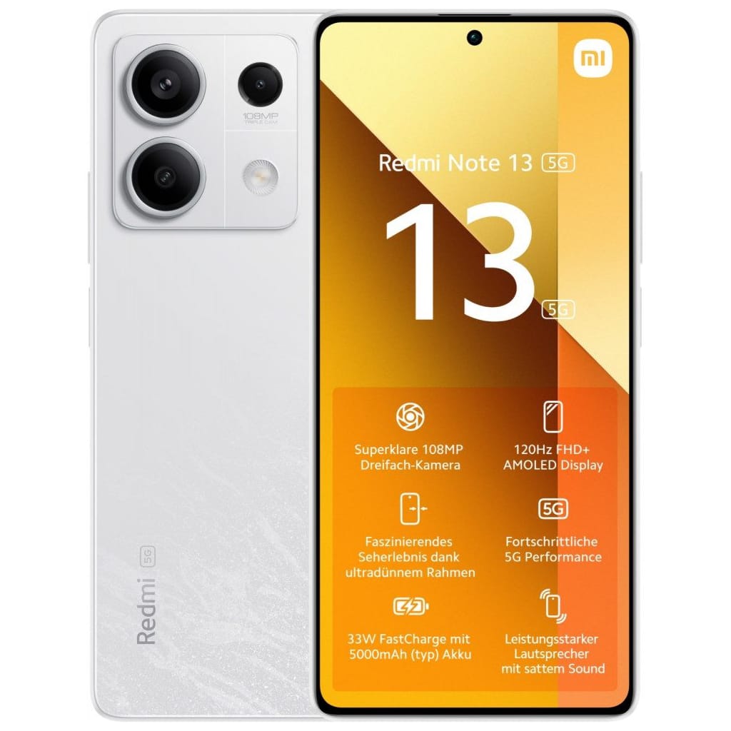 Xiaomi xiaomi redmi note 13 5g, 8gb ram, 256gb speicher. Smartphone (6.67 Zoll, 256 GB Speicherplatz, IP54 spritzwassergeschützt)