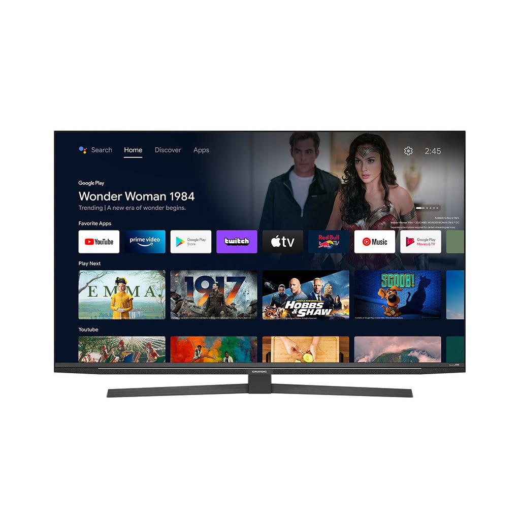 Grundig 55 CUA 8290 Paris LED-Fernseher (139 cm/55 Zoll, 4K UHD, Smart-TV, Integrierter Triple Tuner (DVB-C/-T2 HD/-S2)