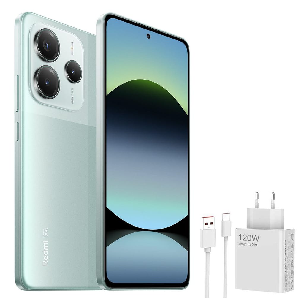 Xiaomi Redmi Note 14 5G 8+256 Smartphone & 120W HyperCharge Combo (Type-A) Handy (108 MP Kamera)
