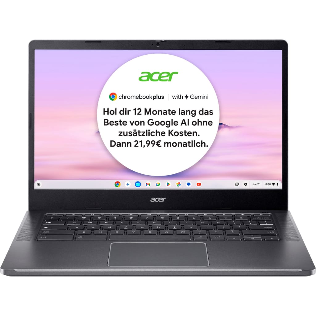 Acer Chromebook Plus 514 (CB514-4H-364N) Chromebook (35,56 cm/14 Zoll, Intel Core i3 N305, UHD Graphics, 8 GB, 256 GB SSD, ChromeOS)