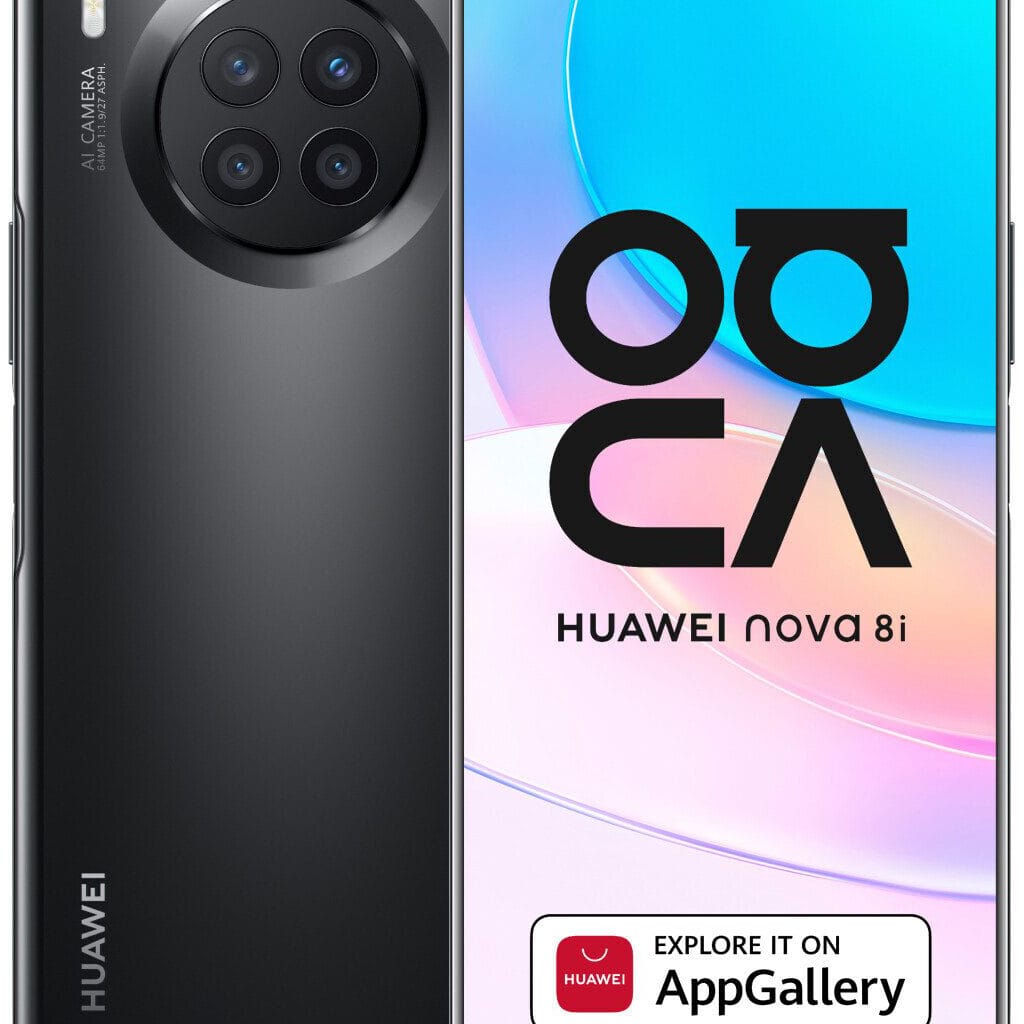 Huawei Huawei Nova 8i Dual Sim NEN-LX1 128GB Starry Black Neu OVP Smartphone (16.94 cm/6.67 Zoll, 128 GB Speicherplatz, 64 MP Kamera, 64 MP Kamera, 66W Laden, Dual-SIM, Face Unlock, Full HD+ Display)