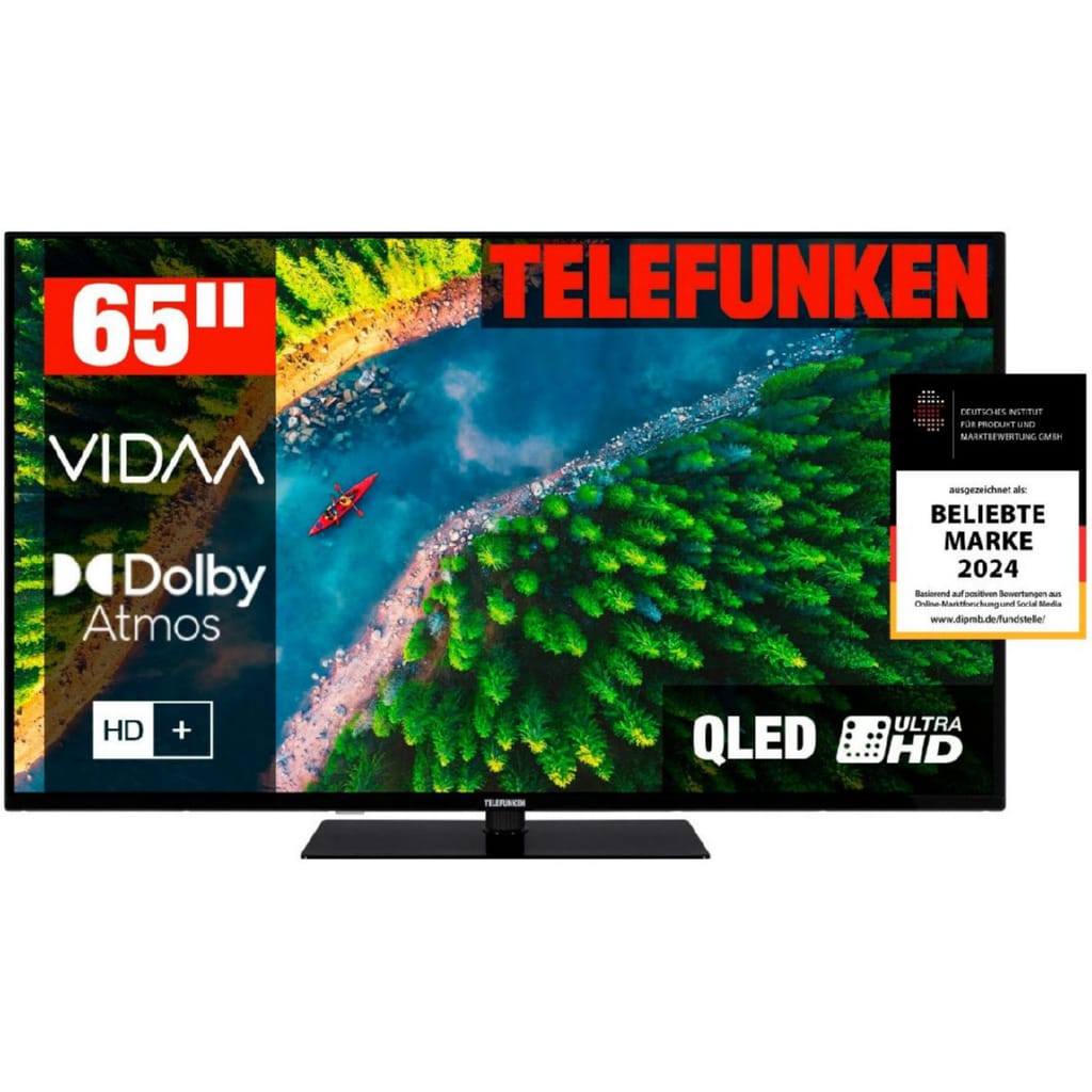Telefunken D65Q850M8CWI QLED-Fernseher (164 cm/65 Zoll, 4K Ultra HD, Smart-TV)