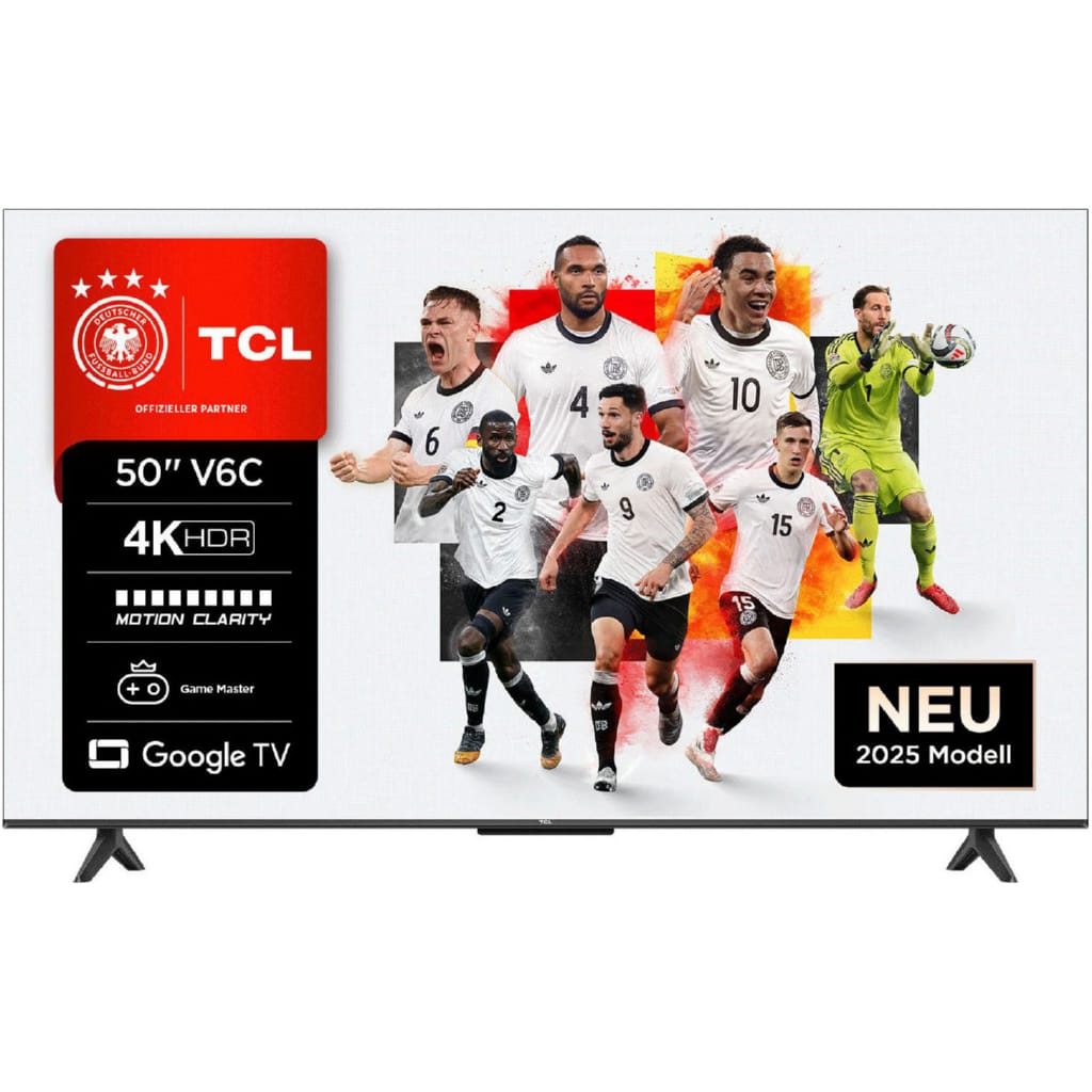 TCL 50V6CX1 LED-Fernseher (126 cm/50 Zoll, 4K Ultra HD, Google TV, Smart-TV, 4K HDR, Multi-HDR, Dolby Vision, Game Master, Smart TV, Apple TV)