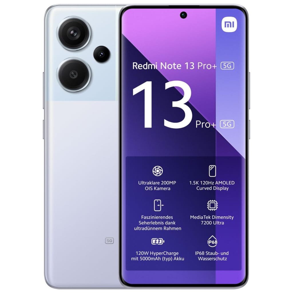 Xiaomi Xiaomi Redmi Note 13 Pro+ 5G Smartphone mit 12GB RAM. Smartphone (6.67 Zoll, Android Betriebssystem)