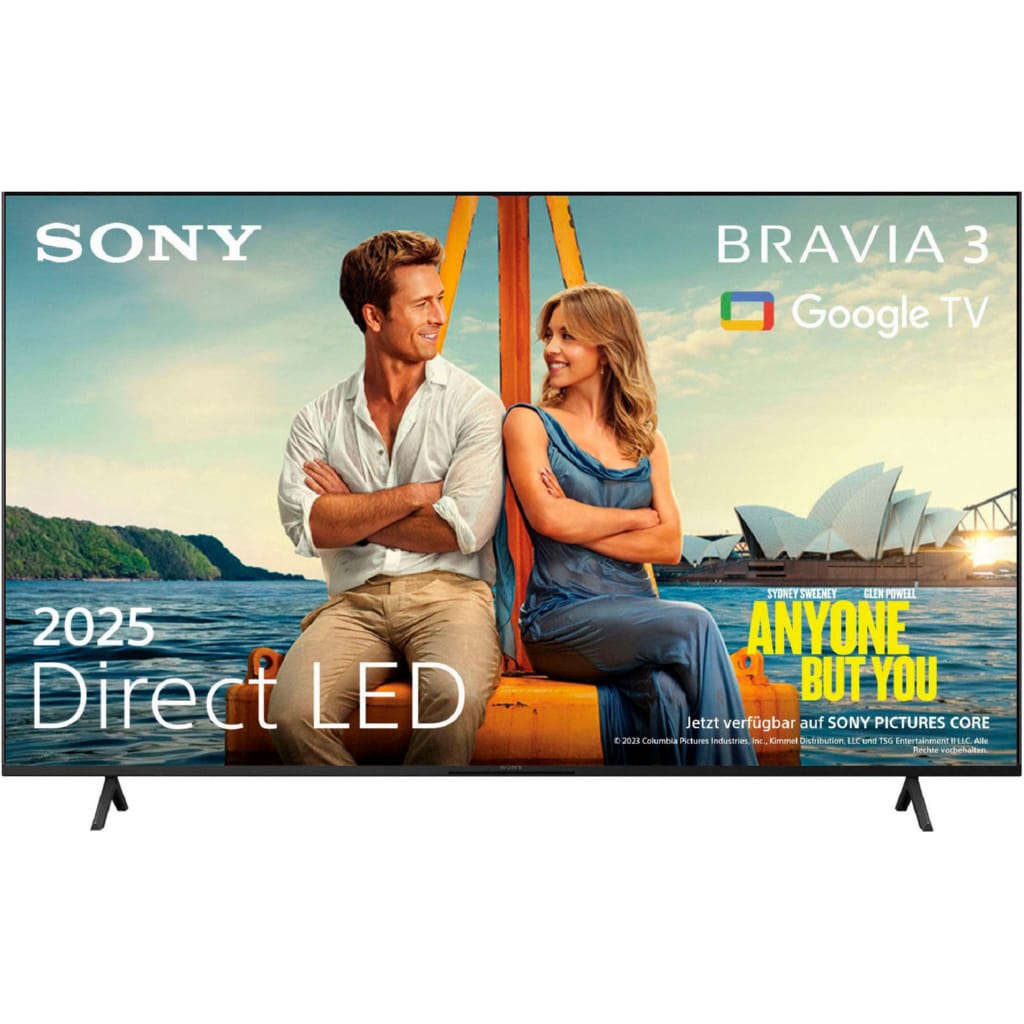 Sony K-50S3 50' BRAVIA 3 DLED-Fernseher (126 cm/50 Zoll, 4K Ultra HD, Google TV, Smart-TV, X-Balanced Speaker, Dolby Vision/Atmos, IMAX, Google/Apple Cast, Game)