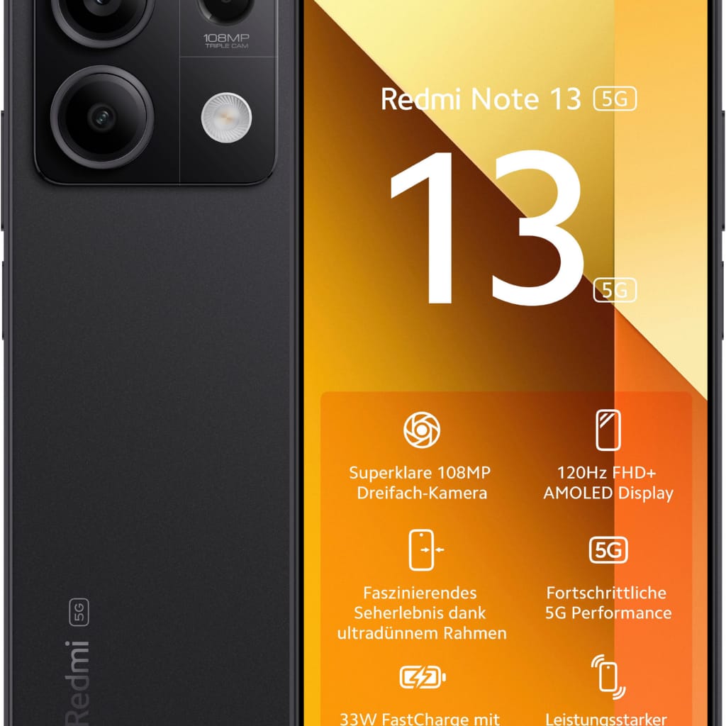 Xiaomi Redmi Note 13 8+256GB Smartphone (16,94 cm/6,67 Zoll, 256 GB Speicherplatz, 108 MP Kamera)